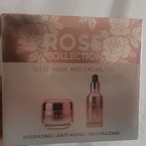 Azure Rose collection, sleep mask and facial oil
